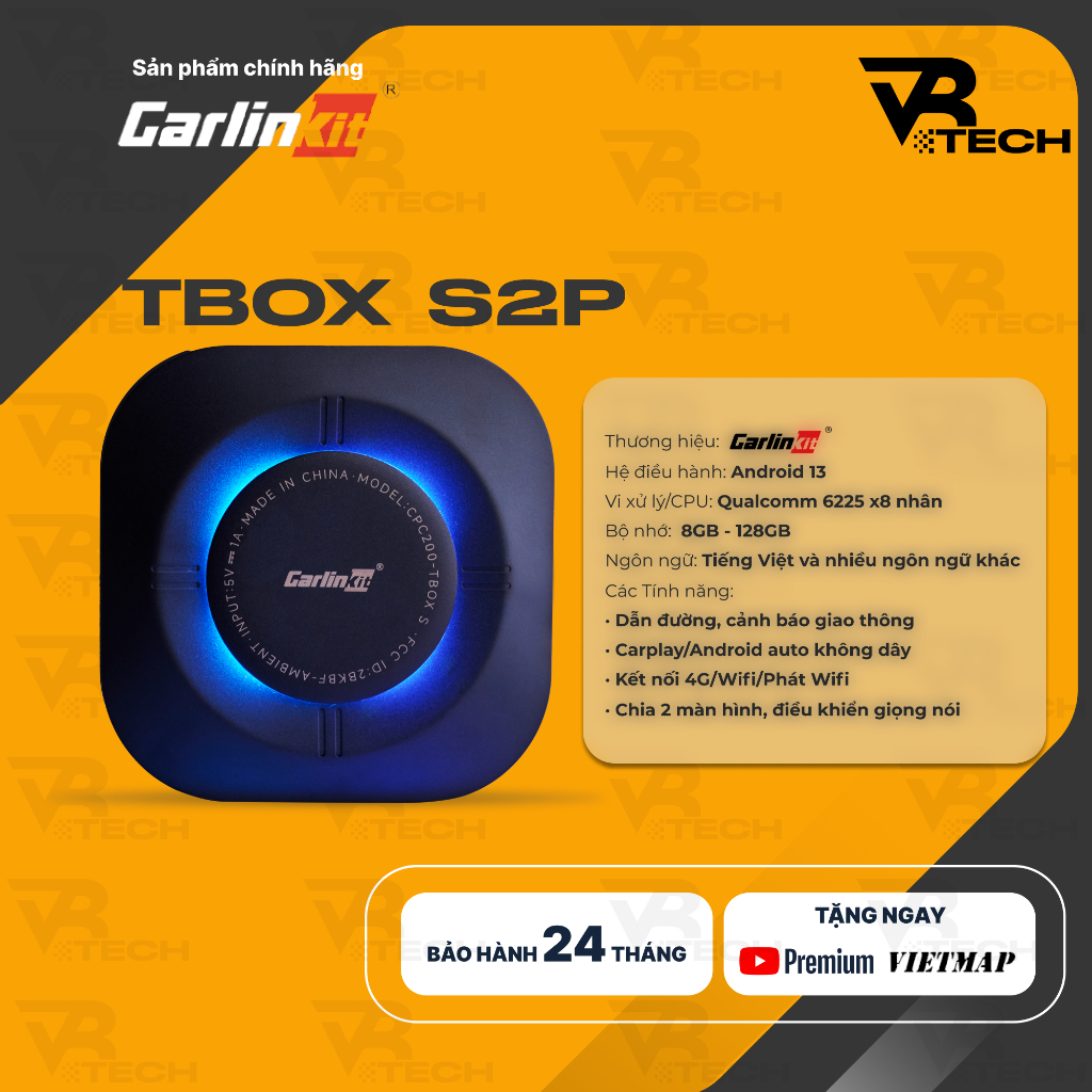 Android Box Ô Tô 2026 Chính Hãng Carlinkit Tbox S2P Ambient , Android 13, Bảo Hành 24 Tháng, Chip Qualcomm 6225, Carplay | BigBuy360 - bigbuy360.vn