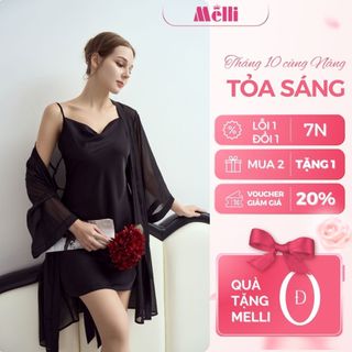  Váy 2 dây kèm áo choàng mặc nhà chất lụa Latin cao cấp mềm mịn sexy,Set ngủ 2 dây cổ đổ chiết eo V08 
