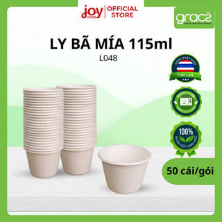  50 Ly bã mía Gracz dùng 1 lần 115ml đựng sốt nước chấm nước tương gia vị gồm nắp 50 cái gói L048 
