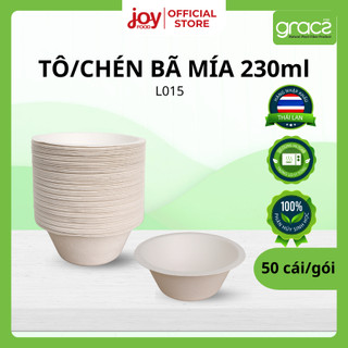  50 chén  tô  bát bã mía Gracz Thái Lan 230ml dùng 1 lần cho tiệc tùng thân thiện môi trường L015 