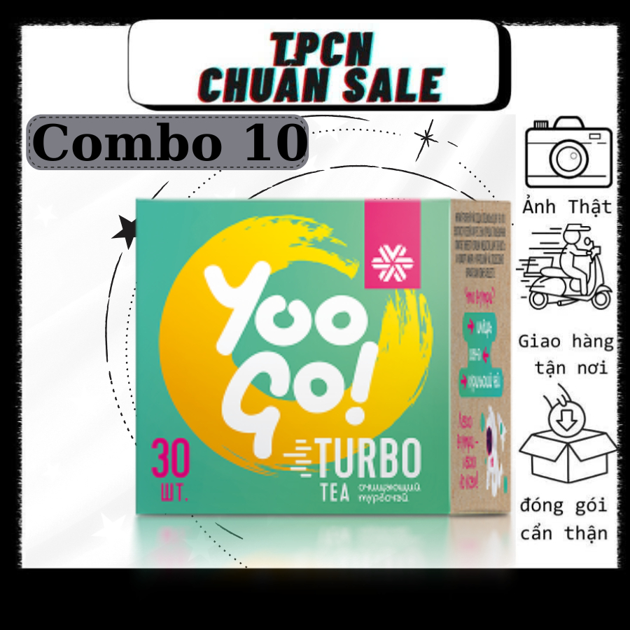 combo 10 Trà thảo mộc Yoo Go Turbo Tea hỗ trợ giảm cân.