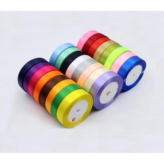 [ R606 ] Lẻ Cuộn Ruy băng lụa trơn 2cm dài 22m, ruy băng lua satin bản 2cm nhiều màu bó hoa, làm nơ, gói quà, trang trí