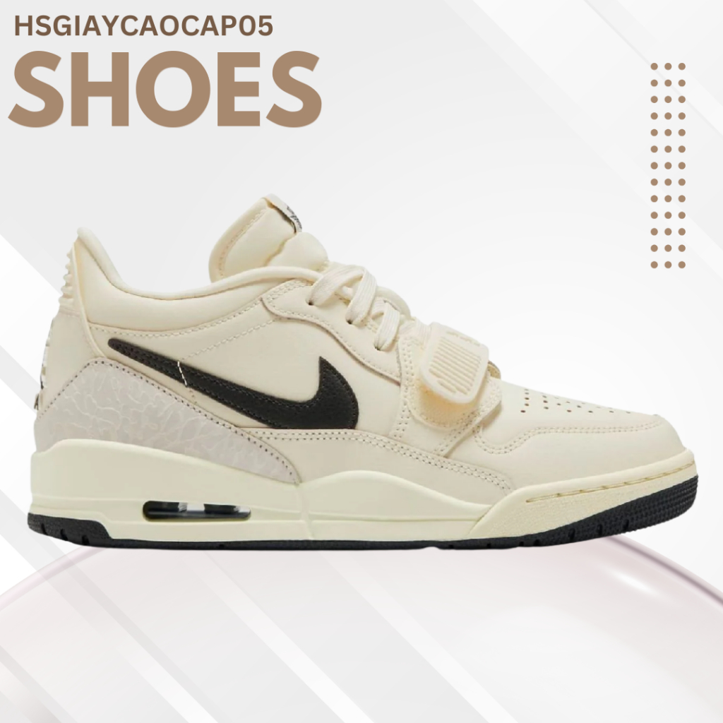 [ Giày Best Quality ] Giày Thể Thao Air_Jodan Legacy 312 Low Coconut Black Full Box