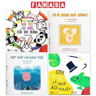 Sách - Ehon Màu Sắc: Bữa Tiệc Sắc Màu, Có Gì Trong Quả Trứng, Một Ngày Của Bạch Tuộc, Ơ Tắc Kè Là Nhà Ảo Thuật