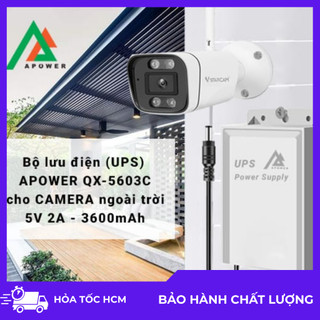Bộ Lưu Điện Camera APOWER QX-5603C – Pin 3600mAh, Tự Động Sạc, Bảo Vệ Mất Điện, Nguồn 5V-2A