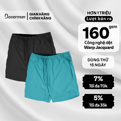 Combo 2 quần short nam Smartfit BOXERMAN vải polyamide mềm mịn thoáng mát, co giãn tốt, chuẩn form