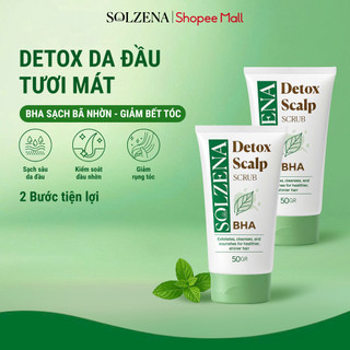 Combo 2 Tẩy Tế Bào Chết Da Đầu BHA Solzena Sạch Gàu Ngứa, Giảm Dầu Nhờn, Tóc Bồng Bềnh 2x50g