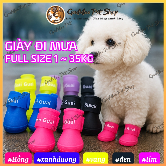 ?️🌧️🌧️ Giày đi mưa dành cho chó mèo 🌧️🌧️🌧️