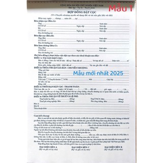 [COMBO] 1 SỔ ĐẶT CỌC NHÀ ĐẤT 2026 + 1 MỰC LĂN TAY