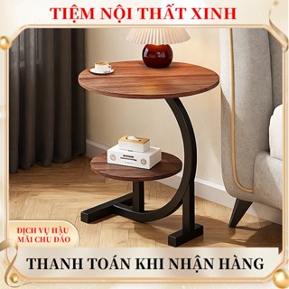 Bàn Cafe Bàn Trà Cao Bàn Trà Tròn Mini Thiết Kế 2 Tầng Hiện Đại Kiểu Dáng Tây Âu Sang Trọng Nhỏ Gọn Bàn cà phê hình tròn