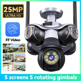   Lỗi 1 đổi 1 Camera FFVIDEO WIFI ngoài trời  5 mắt xoay được hiển thị 5 khung hình  - Cảnh Báo Chống Trộm 