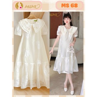 Đầm váy bầu đi tiệc MAMI MS34 đi làm đi chơi thiết kế cho mẹ bầu sang trọng chất liệu tơ thêu cao cấp