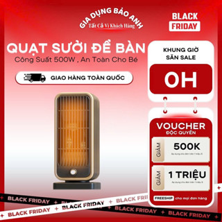 Quạt Sưởi Gốm Để Bàn YND500D , Làm Ấm Nhanh Chóng An Toàn Cho Bé