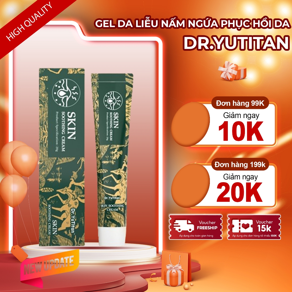 Gel Da Liễu Dr.YuTitan – Kem  Dr.Yu Titan Hỗ Trợ Giảm Mẩn Đỏ, Sưng Tấy, Làm Dịu Da Kích Ứng, Phục Hồ