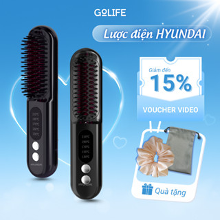  Lược điện chải tóc Hyundai ion âm phủ keratin 5 chế độ nhiệt giảm khô xơ bảo vệ tóc suôn mượt Golife 