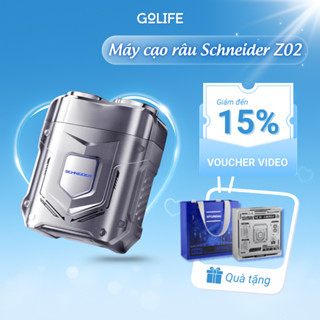 Máy cạo râu Schneider Z02 nhỏ gọn lưỡi dao kép, máy cạo râu mini chống nước pin dùng lâu Golife