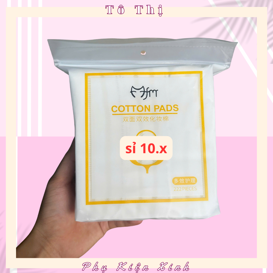 (COMBO 10 GÓI) Bông tẩy trang Cottonpads 222 miếng dày 3 lớp - Tô Thị