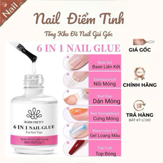  Gel đa năng 6in1 Born Pretty 15ml - Sơn gel liên kết 6 trong 1 base nối úp cứng móng top loang top coat 