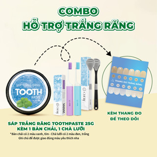   MỚI  Kem trắng răng dạng sáp - Hỗ trợ răng trắng sáng giả hôi miệng - kèm bàn chải chà lưỡi Cherif Việt Nam 