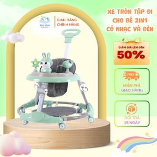 Xe Tròn Tập Đi 2IN1 Cho Bé – Kết Hợp Bàn Ăn Dặm, Có Nhạc Và Đèn