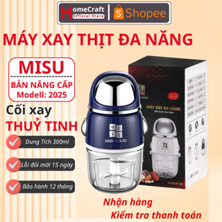 Máy Xay Thịt Đa Năng 300ML Misu Louis – Cối Thủy Tinh, 6 Lưỡi Dao, 200W, Xay Thức Ăn Dặm & Rau Củ