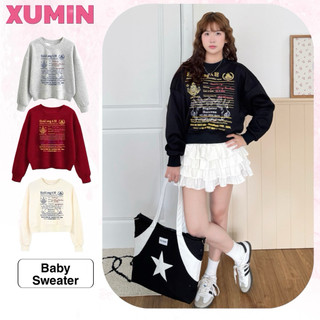  Áo Sweater Dáng Boxy Baby Sweater Chất Liệu Nỉ Dày Dặn Không Đổ Lông In Hình Eiklang 