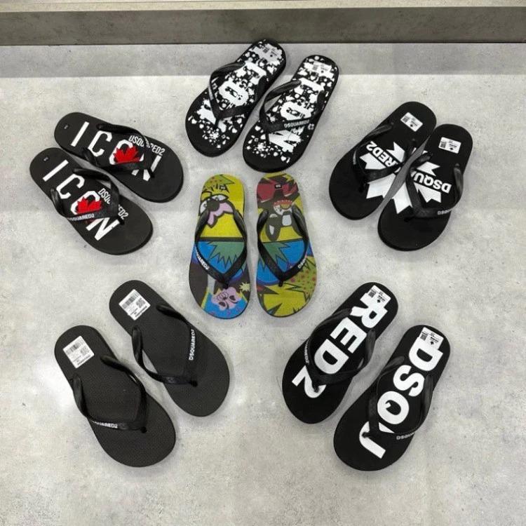 Dép Tông Nam DG DSQ 2026, Dép xỏ ngón dsquared2 xanh dương thích hợp đi biển, đi dạo phố 2026.