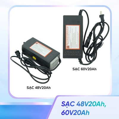SẠC OSAKAR CHÍNH HÃNG DUNG LƯỢNG 60V20AH-48V20AH