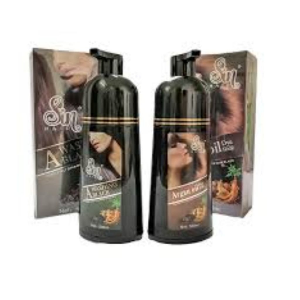 Dầu gội phủ bạc nâu tóc thảo dược Sin Hair A Washing Color 500ml