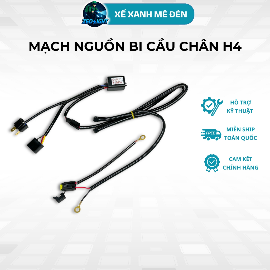 Mạch Nguồn Bi Cầu Mini LED H4 Dùng Ổn Định Dòng Điện Lắp Cho Tất Cả Các Dòng Xe Máy Chân H4 Bảo Hành