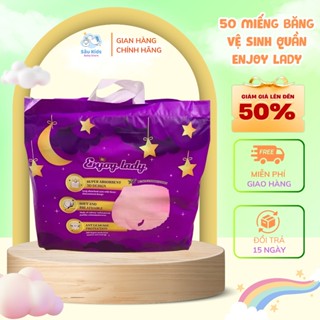 Combo 50 Miếng Băng Vệ Sinh Quần Enjjoy Lady – Bao Bì Tím, Size 30–70kg