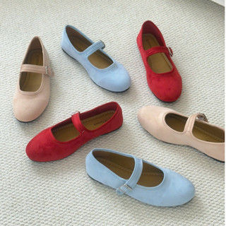  Giày búp bê đế bệt da lộn CNDSHOE dễ vệ sinh giày sandal nữ đi học êm chân - MARUKO SHOE 