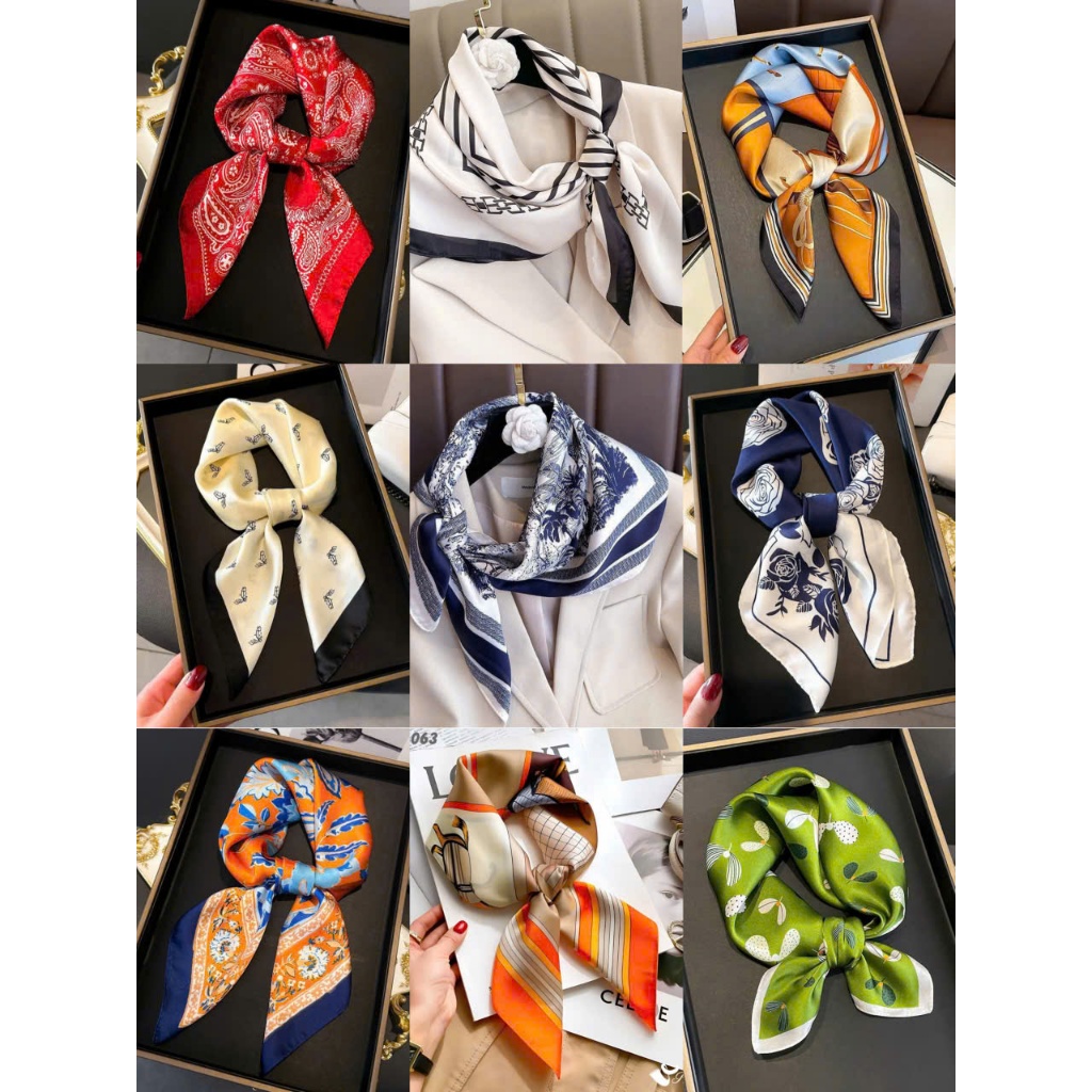 Khăn lụa Satin vuông mềm mịn 70x70cm