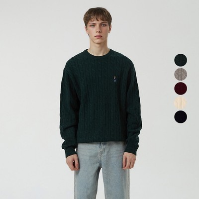 Áo Len Sweater WHO.A.U Steve Cable Sweater (U)_WHKAF4911U