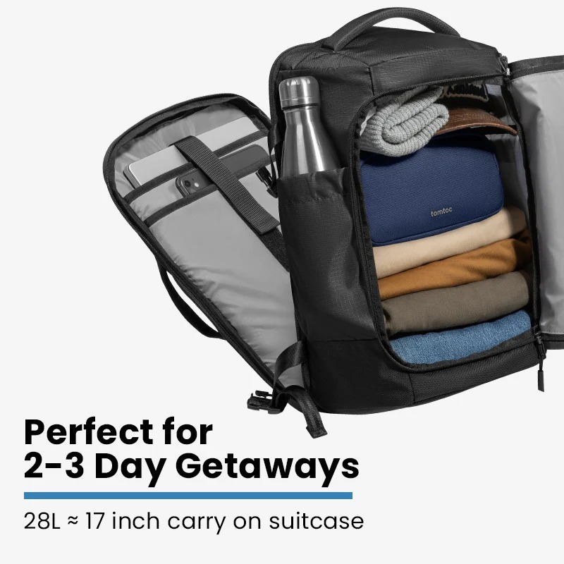 Balo laptop Tomtoc-T66 Liteway Travel Backpack cho Macbook/Laptop chính hãng, kháng nước, nhiều ngăn | BigBuy360 - bigbuy360.vn