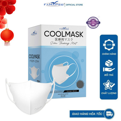 Khẩu trang  cao cấp 3 lớp Cool Mask ( 6D Nhật) Famapro hộp 30 chiếc