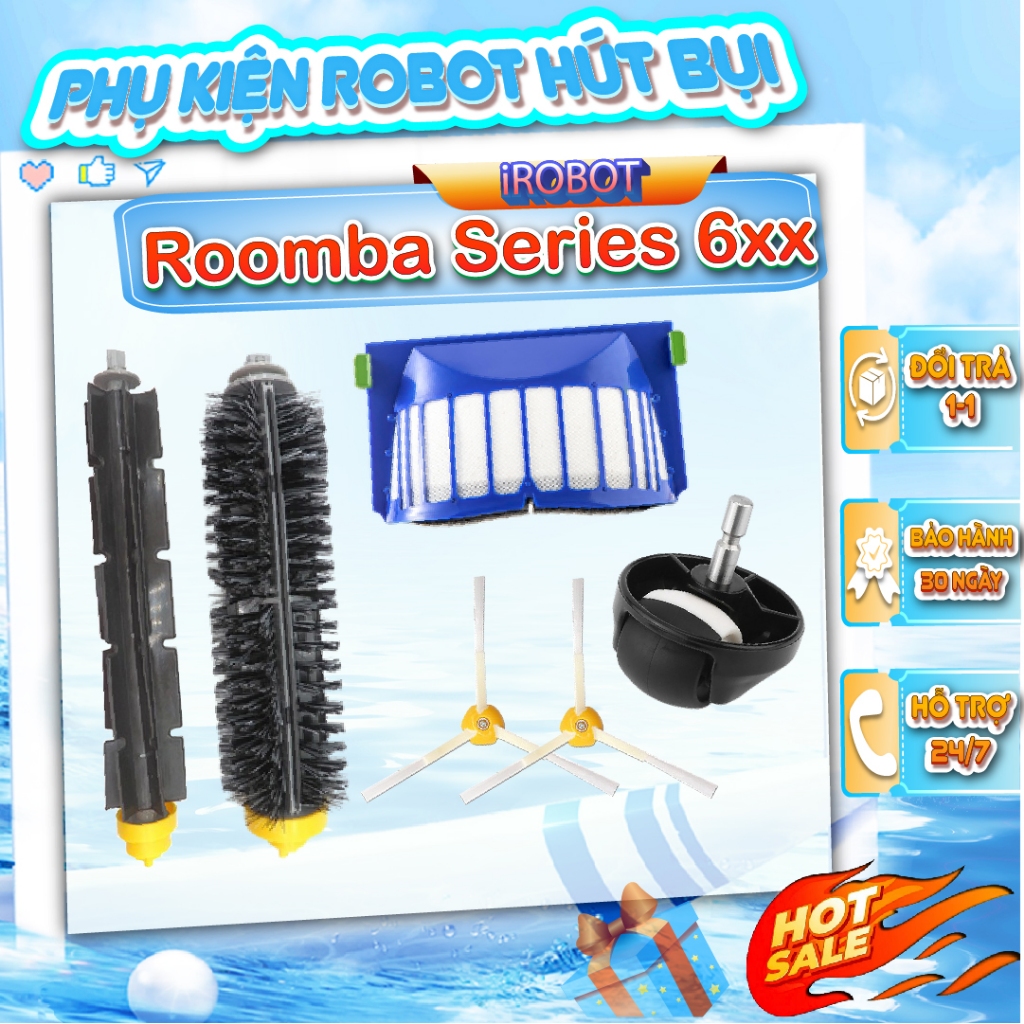 Phụ kiện robot lau nhà iROBOT ROOMBA Series 620 630 650 671 675... - Phụ kiện robot hút bụi chất lượ
