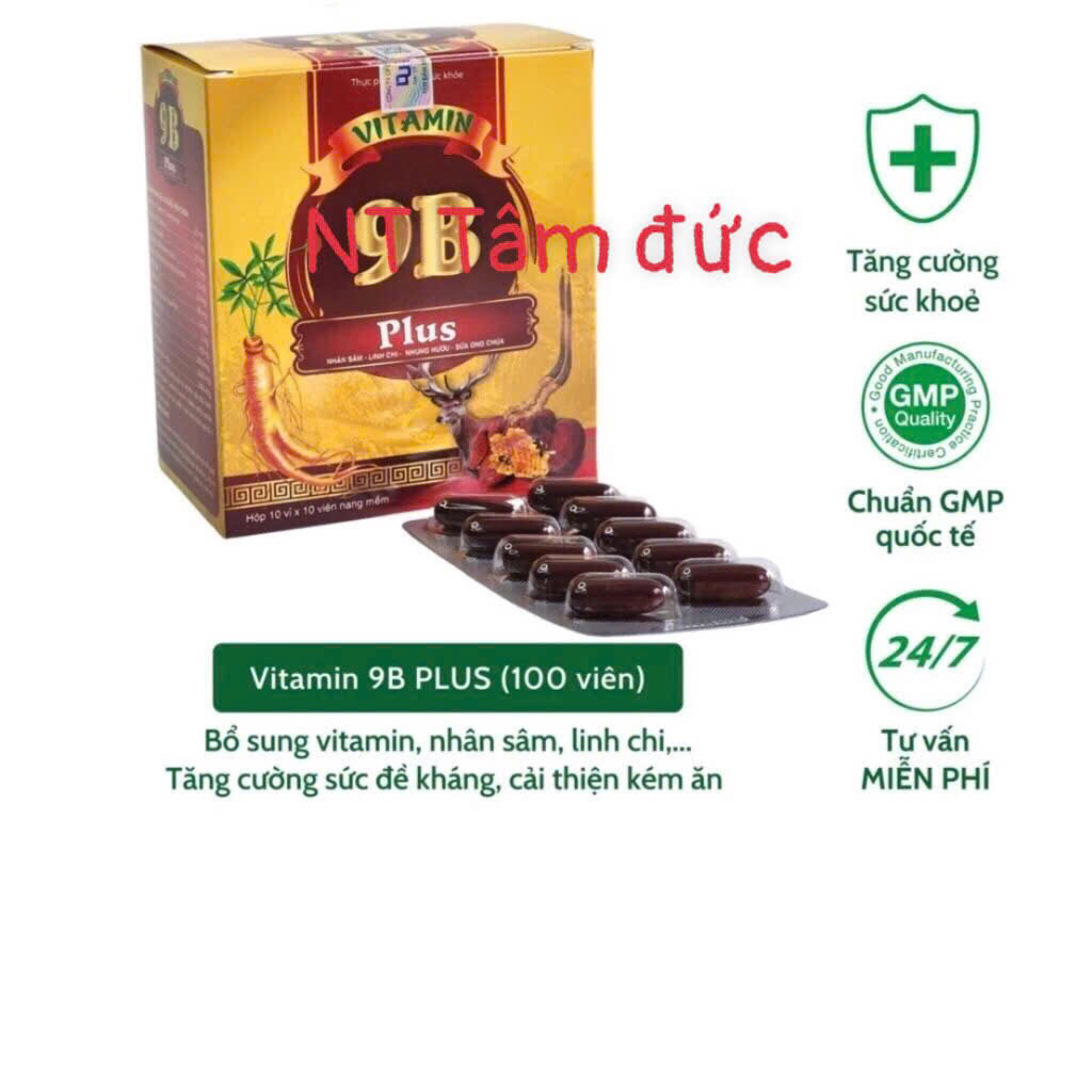 Vitamin 9B bổ sung vitamin cho cơ thể hộp 100 viên