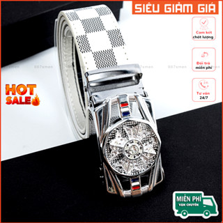 💛 Loại Đẹp 💛 Thắt Lưng Nam Mặt Xoay Kẻ Caro - Dây Nịt Nam Cao Cấp Trẻ Trung Lịch Lãm 007xmen