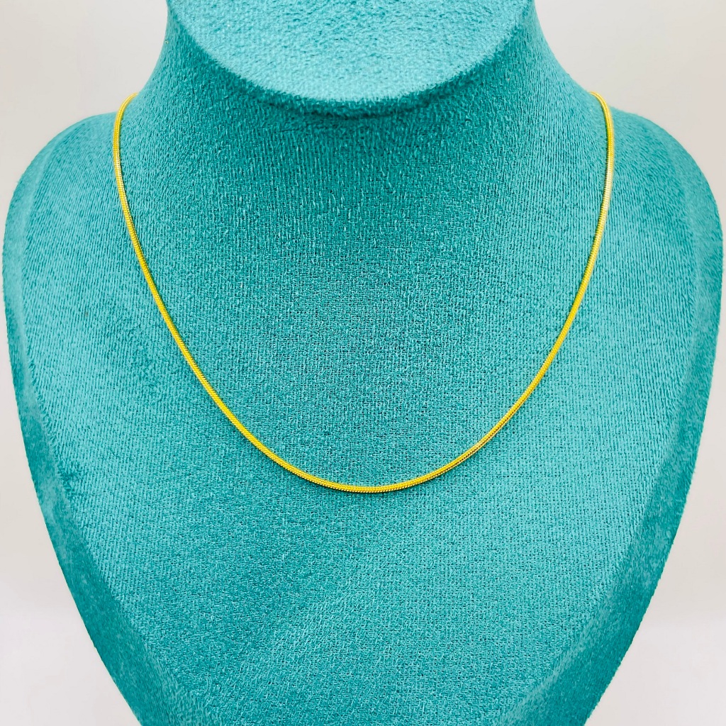 Dây chuyền unisex màu vàng chất liệu bằng titan bảng mỏng 1 li dài 45cm bền đẹp mã M9, trangsucmoilu