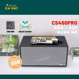 Dàn âm thanh di động CS450PRO Loa karaoke Bluetooth cao cấp 150W ACNOS SONCAMEDIA