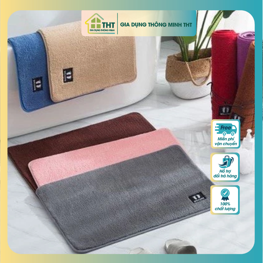 Thảm lau chân nhà tắm, phòng khách, nhà bếp thảm chùi chân siêu thấm nước chất lượng cao - THT SHOP