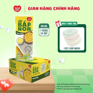 [MUA 2 TẶNG SET HỘP TP] Sữa bắp non dinh dưỡng LOF thùng 24 hộp x 180ml