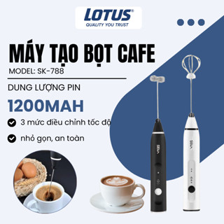 Máy tạo bọt cà phê cầm tay SEKA SK-788 pha chế tiện lợi, máy đánh trứng, đánh kem, cafe kèm sạc pin