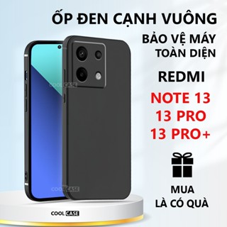  Ốp lưng TPU đen Redmi Note 13  13 Pro  13 Pro Plus  4G 5G cạnh vuông bảo vệ máy toàn diện-Cool Case 