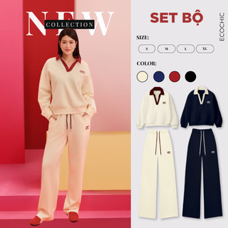   LINK SALE  Set Bộ ECOCHIC WINTER REVERIE Chất Liệu Cotton Manba Chống Nhăn Cao Cấp Chính Hãng B180 