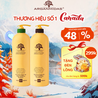 Combo gội xả siêu dưỡng ẩm Arganmidas Moroccan Argan Oil Clear Hydrating - 1000ml