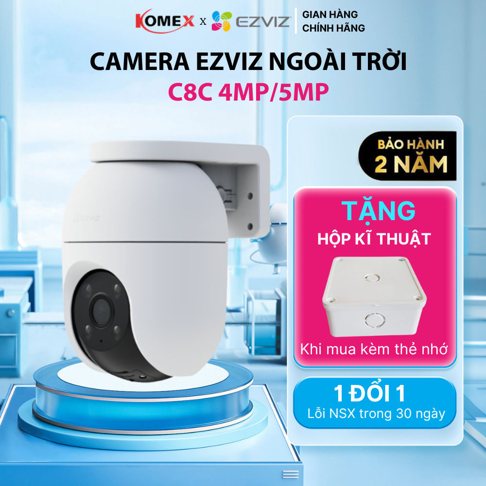 Camera wifi EZVIZ ngoài trời C8C 4MP/5MP 2K+ 3K, đàm thoại 2 chiều giám sát an ninh gia đình