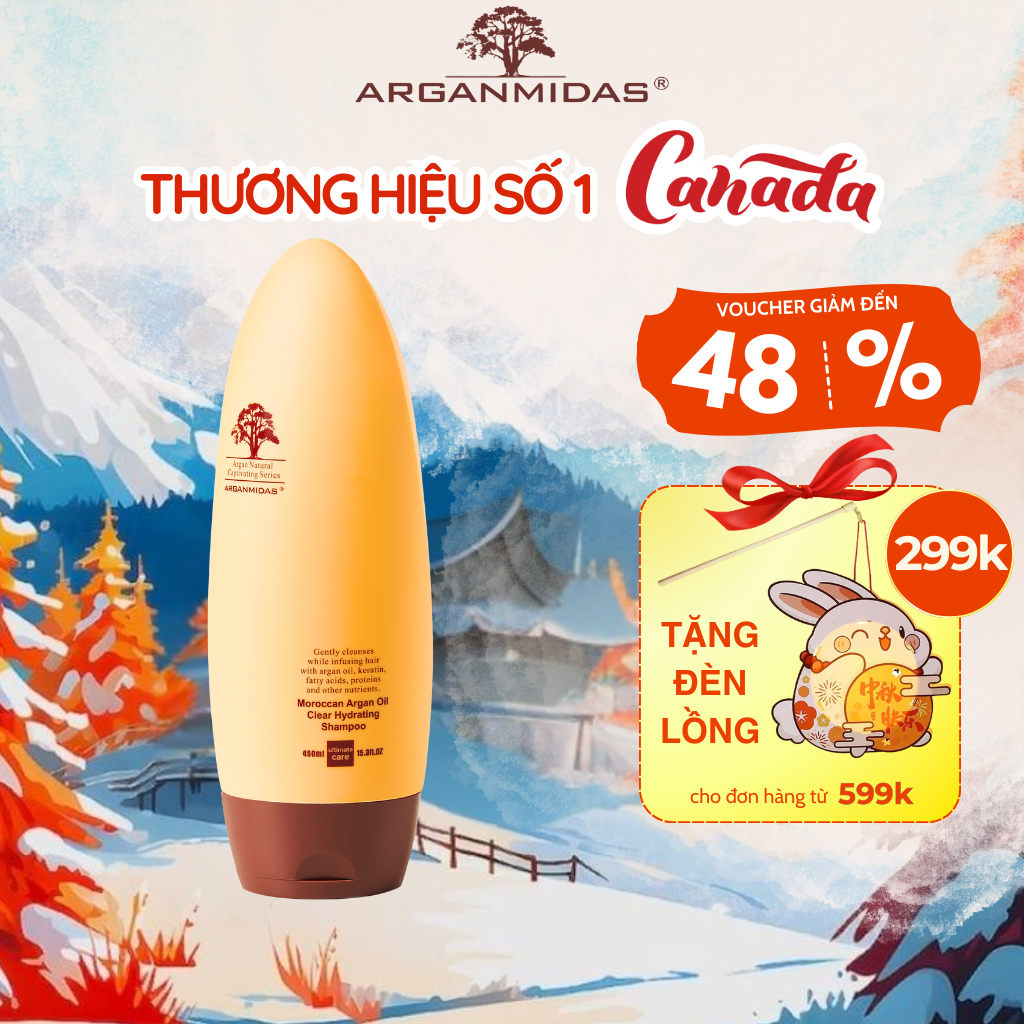 Dầu xả siêu dưỡng ẩm Arganmidas Moroccan Argan Oil Clear Hydrating Conditioner  - 450ml