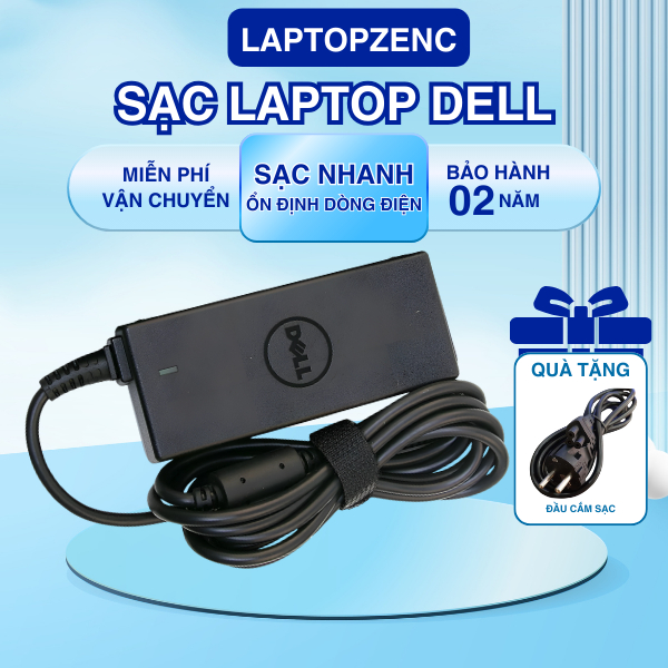 Sạc Laptop Dell Chân Kim To/Chân Kim Nhỏ 19.5V- 4.62A 90W / 19.5V- 3.34A 65W